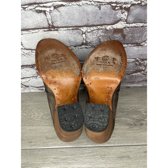 Circle G Brown Leather Chelsea Stretch Heel Ankle Booties Boots Women 7M US/38EU - Picture 8 of 16